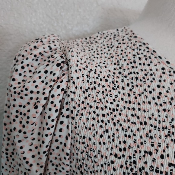 Express Pink & Black Polka Dot Blouse Size M - Picture 7 of 12